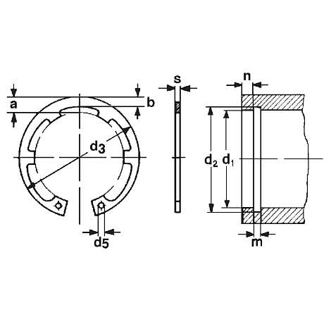 Circlips JK acier à ressort phosphaté DIN 984 [SimilarCatItems.CatItem.ArtName2]