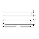 Passfedern DIN 6885 A blank 