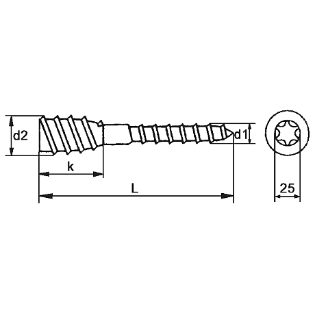 Distanzschrauben TX 25-Antrieb Stahl vz [LastViewedItems.CatItem.ArtName2]
