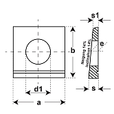 Ranelle quadrate acciaio 100 HV ZF DIN 434 