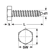 Blechschrauben Stahl vz DIN 7976 450 HV