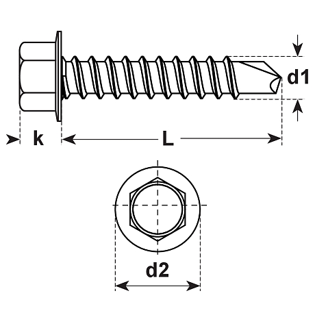 Selbstbohrschrauben Stahl vz DIN 7504 560 HV