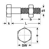 Bauschrauben Stahl vz DIN 601 4.6